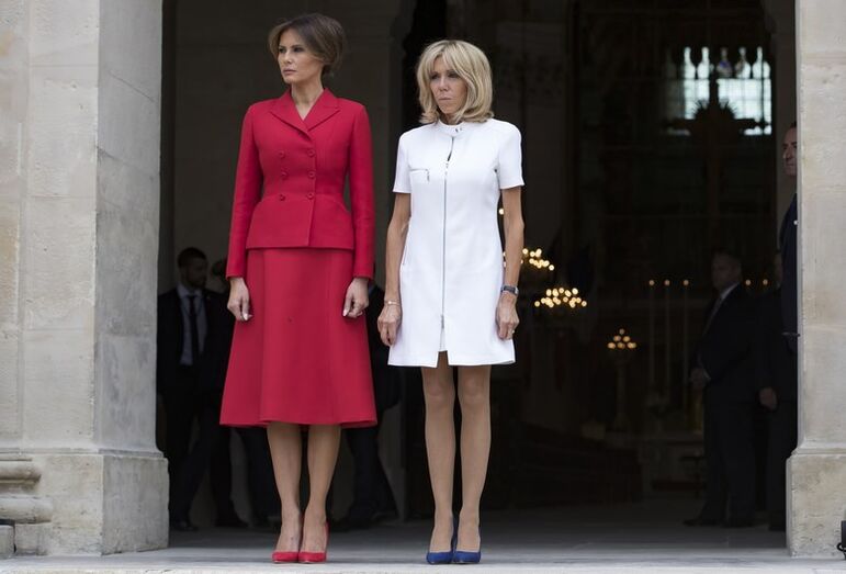 Melania Trump e Brigitte Macron