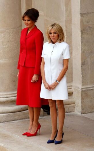 Melania Trump e Brigitte Macron