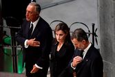 Marcelo, Letizia e Felipe em Barcelona depois do atentado 