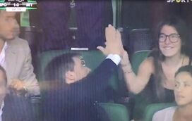 Bruno de Carvalho festeja golo de Bas Dost em Alvalade