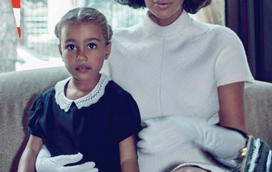Kim Kardashian e a filha North West para a 'Interview Magazine'