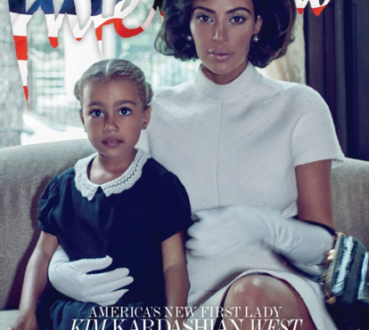 Kim Kardashian e a filha North West para a 'Interview Magazine'