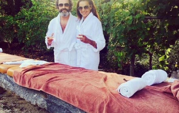 Catarina Furtado e o marido depois de uma massagem