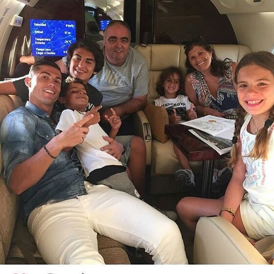 Cristiano Ronaldo + José Andrade + Dolores Aveiro