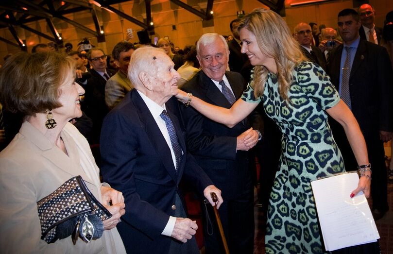 Rainha Máxima e o pai