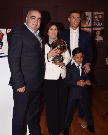 Cristiano Ronaldo + José Andrade + Dolores Aveiro