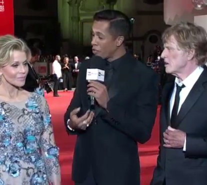 Jane Fonda e Robert Redford juntos em Veneza