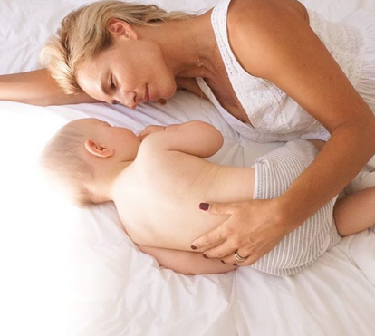 Ana Rita Clara e o filho Caetano