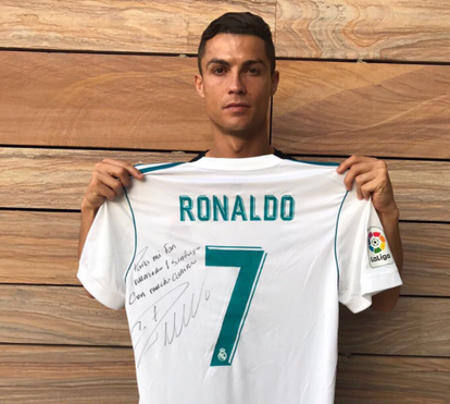 Ronaldo emociona-se com carta da mãe da criança morta no México