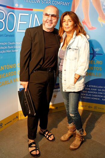 Eduardo Beauté e Paula Nabais na estreia da peça 'Boeing Boeing'