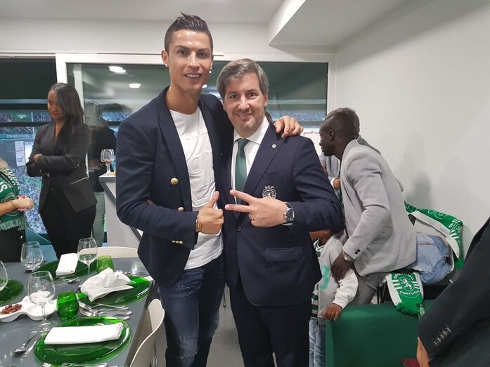 Bruno de Carvalho e Cristiano Ronaldo
