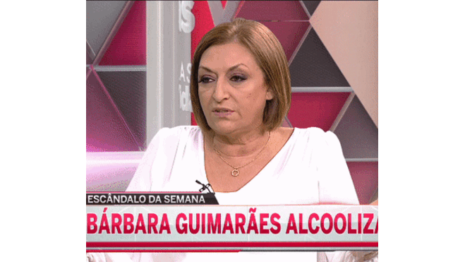 Bárbara Guimarães alcoolizada