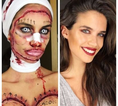 Sara Sampaio passa de bela... a monstro
