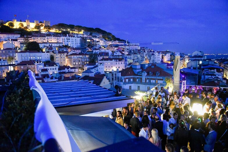 hotel mundial, rooftop, sunset
