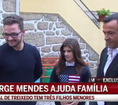 Jorge Mendes oferece casa a família vítima de incêndios