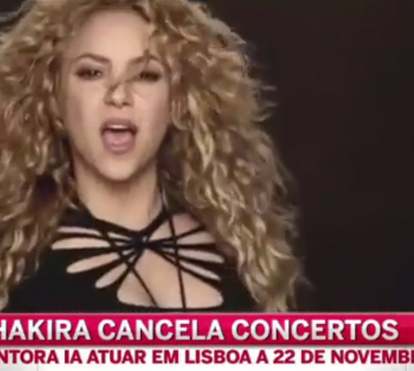 Shakira cancela concerto em Portugal