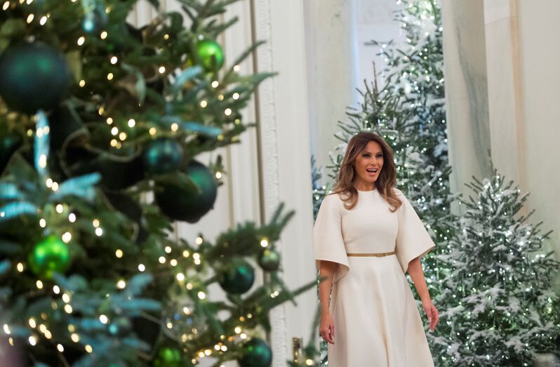 O estilo angelical de Melania Trump