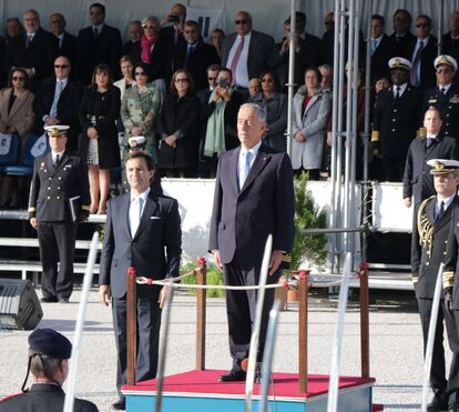 Marcelo Rebelo de Sousa comemora aniversário com militares da Marinha