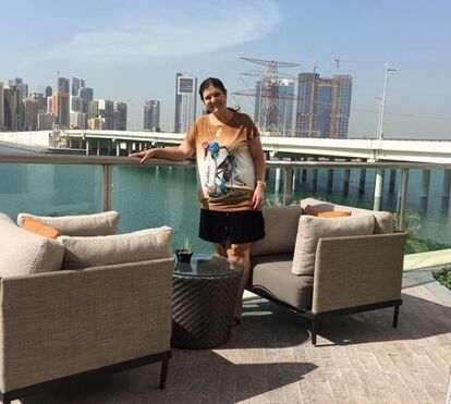 Dolores Aveiro: reencontro feliz com o ex-genro no Dubai