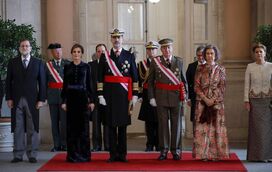 O look de Letizia na celebração da Páscoa Militar