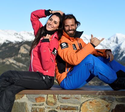 Kelly Baron e Pedro Guedes em férias na neve 