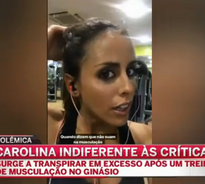 Carolina Patrocínio volta a exagerar no treino