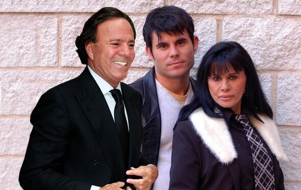 Javier Sanchez, a mãe e Julio Iglesias