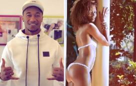 Orgulhoso, Djaló exibe os "atributos" da namorada