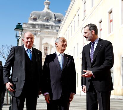 Reencontro de amigos: Marcelo Rebelo de Sousa recebe realeza espanhola