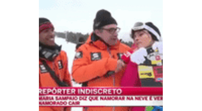 Maria Sampaio e Gonçalo Cabral apaixonados na neve
