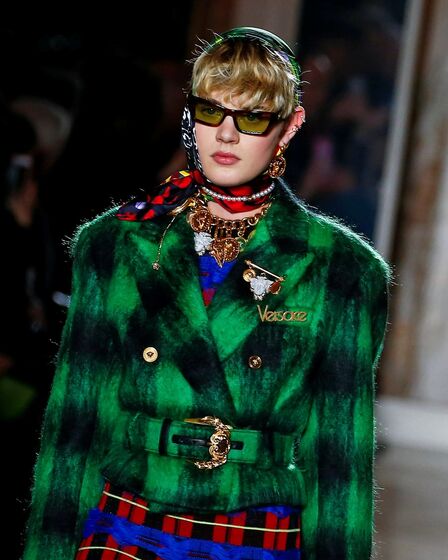 Versace, Milan Fashion Week, Scottish chic
