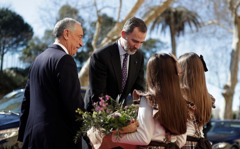 Marcelo Rebelo de Sousa e os reis espanhóis