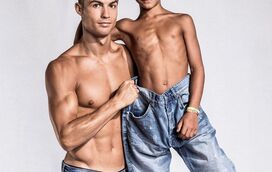 Cristianinho já sonha ter a boa forma física do pai 