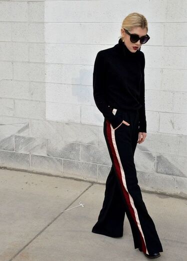 street style, sporty pants 