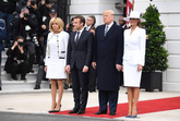 donald trump, melania trump, macron