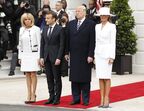 Donald Trump, Emmanuel Macron, Brigitte Macron, Melania Trump 