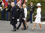 Donald Trump, Emmanuel Macron, Brigitte Macron, Melania Trump 