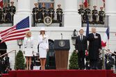 Donald Trump, Emmanuel Macron, Brigitte Macron, Melania Trump 