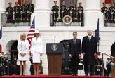 Donald Trump, Emmanuel Macron, Brigitte Macron, Melania Trump 