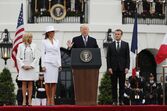 Donald Trump, Emmanuel Macron, Brigitte Macron, Melania Trump 