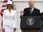 Donald Trump, Emmanuel Macron, Brigitte Macron, Melania Trump 