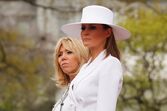 Donald Trump, Emmanuel Macron, Brigitte Macron, Melania Trump 