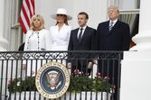 Donald Trump, Emmanuel Macron, Brigitte Macron, Melania Trump 