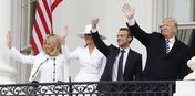 Donald Trump, Emmanuel Macron, Brigitte Macron, Melania Trump 