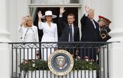 Donald Trump, Emmanuel Macron, Brigitte Macron, Melania Trump 