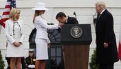 Donald Trump, Emmanuel Macron, Brigitte Macron, Melania Trump 