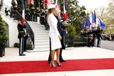 Donald Trump, Emmanuel Macron, Brigitte Macron, Melania Trump 