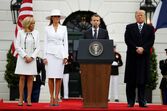 Donald Trump, Emmanuel Macron, Brigitte Macron, Melania Trump 