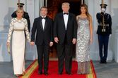 Donald Trump, Emmanuel Macron, Brigitte Macron, Melania Trump 
