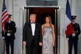 Donald Trump, Emmanuel Macron, Brigitte Macron, Melania Trump 